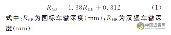 基于汉堡车辙试验的沥青路面永久变形预估模型研究 沥青网，sinoasphalt.com